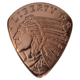 Incuse Indian Copper Guitar Pick