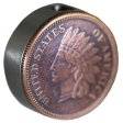 (image for) Indian Head Penny Design In Copper (Black Patina) Stainless Steel Core Lanyard Bead By Barter Wear