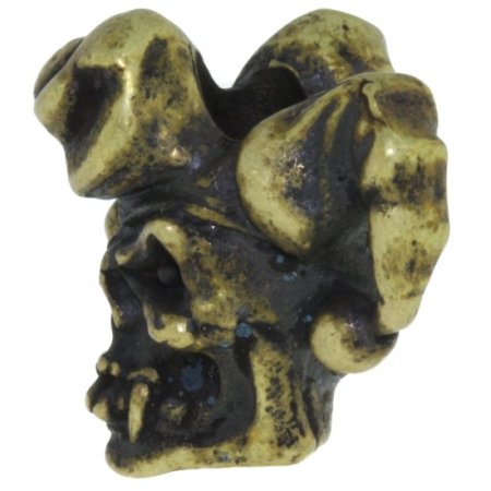 (image for) Jester Bead in Roman Brass Oxide by Schmuckatelli Co.