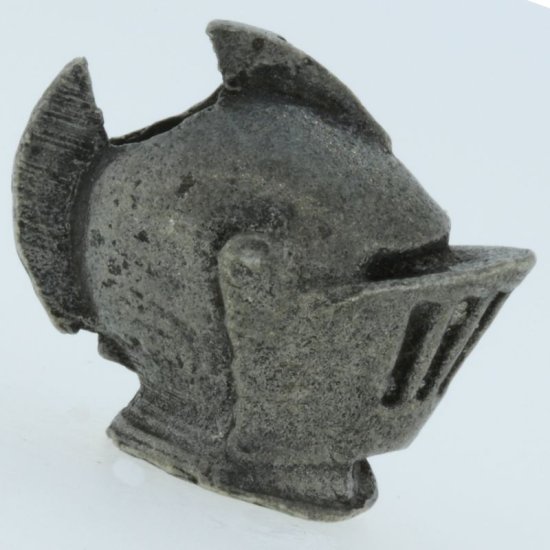 (image for) Joust Helmet Bead in Pewter by Marco Magallona