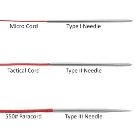 (image for) Knotters Tool II (Black) w/ 3 Different Size Stainless Steel Lacing Needles