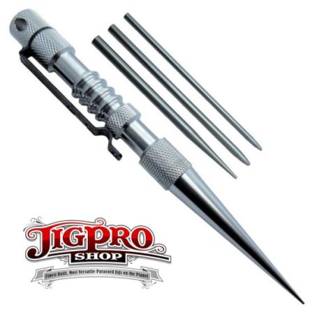 (image for) Knotters Tool II (Silver) w/ 3 Different Size Stainless Steel Lacing Needles