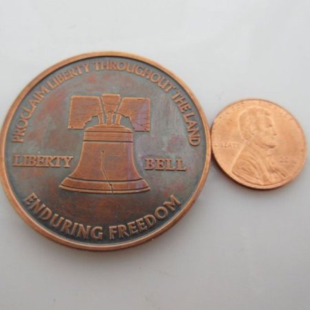 (image for) Liberty Bell (Enduring Freedom Series) 1 oz .999 Pure Copper Round (Presston Mint) (Black Patina)