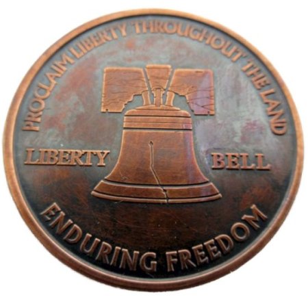 (image for) Liberty Bell (Enduring Freedom Series) 1 oz .999 Pure Copper Round (Presston Mint) (Black Patina)