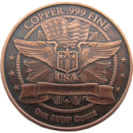 (image for) Liberty Head (Osborne Mint) 1 oz .999 Pure Copper Round (Black Patina)