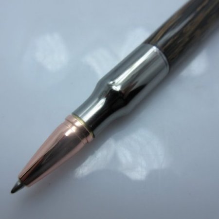 (image for) Longwood 30 Caliber Twist Pen in (Black Palm) Gunmetal/Rose Gold