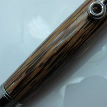 (image for) Longwood 30 Caliber Twist Pen in (Red Palm) Gunmetal/Rose Gold