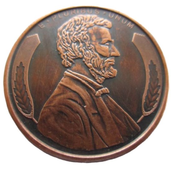 (image for) Lincoln Wheat Cent 1 oz .999 Pure Copper Round (Black Patina)