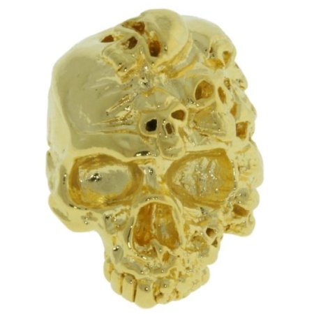 (image for) Mind Skull Bead in 18K Gold Plated Finish by Schmuckatelli Co.