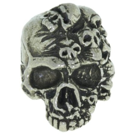 (image for) Mind Skull Bead in Pewter by Schmuckatelli Co.