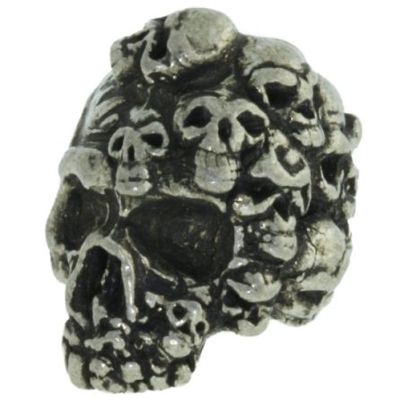 (image for) Mind Skull Bead in Pewter by Schmuckatelli Co.