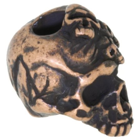 (image for) Mind Skull Bead in Roman Copper Oxide Finish by Schmuckatelli Co.