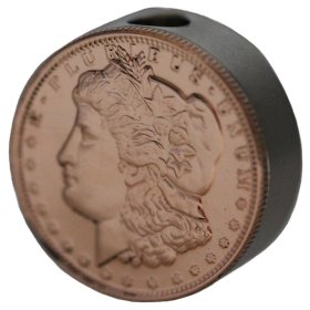 Morgan Dollar Design (Polished Copper) Stainless Steel Core Lanyard Bead By Barter Wear 