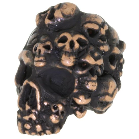 (image for) Mind Skull Bead in Roman Copper Oxide Finish by Schmuckatelli Co.