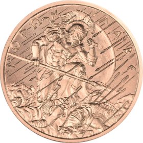 Molon Labe Series Design #3 (2019 Reverse) 1 oz .999 Pure Copper Round