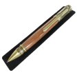 (image for) Montague Twist Pen in (Orange Heart Wood) Antique Brass