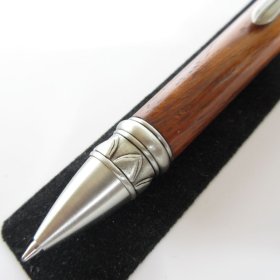 Montague Twist Pen in (East Indian Rosewood) Antique Pewter