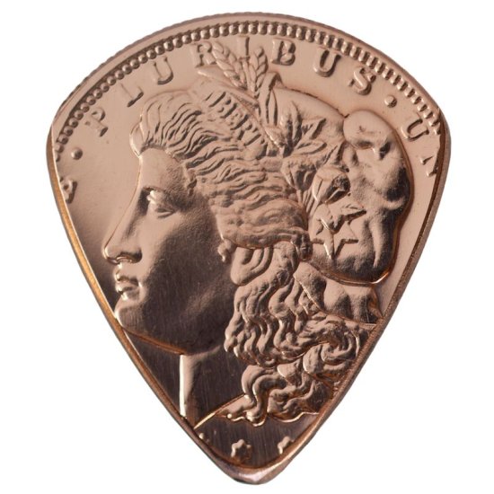 (image for) Morgan Dollar Design Copper Guitar Pick