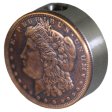 (image for) Morgan Dollar Design In Copper (Black Patina) Stainless Steel Core Lanyard Bead By Barter Wear 