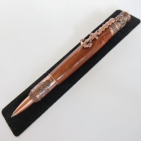 (image for) Nautical Twist Pen (Granadillo Macawood) Antique Copper