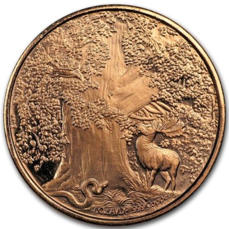 (image for) Nidhoggr ~ Dragon 1 oz .999 Pure Copper Round (1st Design of the Nordic Creatures Series)