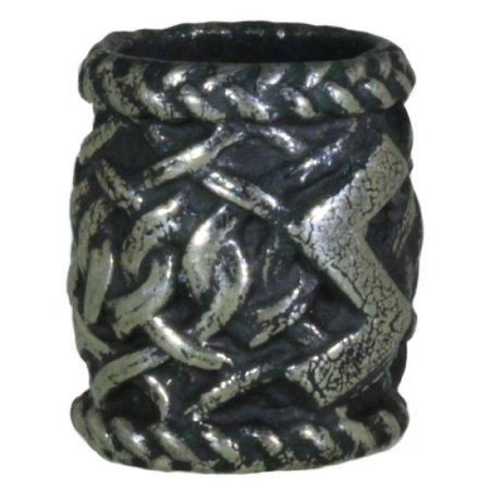 (image for) Norse Celtic Rune Bead in Nickel Silver by Russki Designs