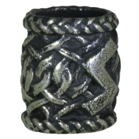 (image for) Norse Celtic Rune Bead in Nickel Silver by Russki Designs