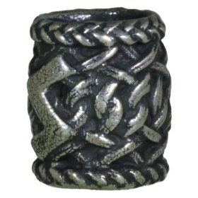 Norse Celtic Rune Bead in Nickel Silver by Russki Designs