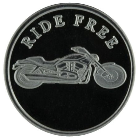 (image for) Ride Free Motorcycle.999 Pure Silver 1 Gram Pin By Barter Wear