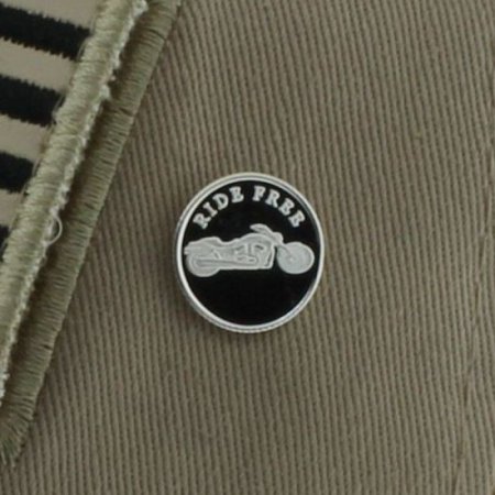(image for) Ride Free Motorcycle.999 Pure Silver 1 Gram Pin By Barter Wear
