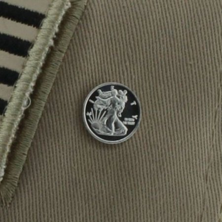 (image for) Walking Liberty Design .999 Pure Silver 1 Gram Pin By Barter Wear