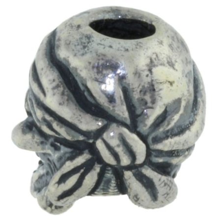 (image for) One-Eyed Jack Skull Bead in Solid .925 Sterling Silver by Schmuckatelli Co.