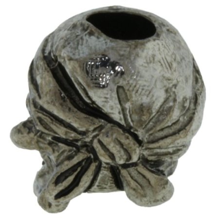 (image for) One-Eyed Jack Skull Bead in Antique Rhodium Finish by Schmuckatelli Co.