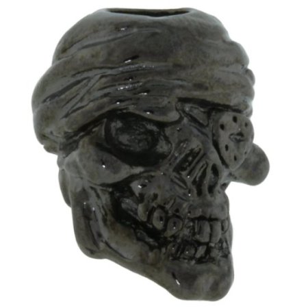 (image for) One-Eyed Jack Skull Bead in Hematite Finish by Schmuckatelli Co.