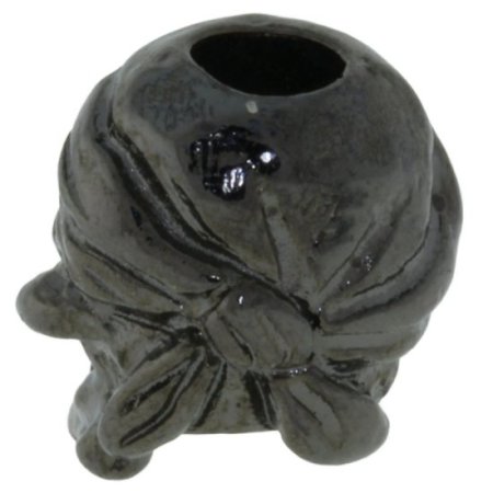 (image for) One-Eyed Jack Skull Bead in Hematite Finish by Schmuckatelli Co.