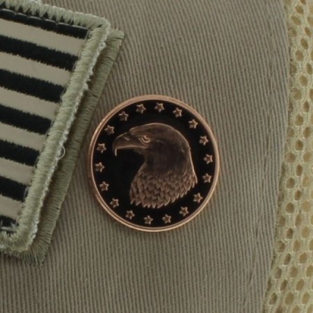 (image for) Bald Eagle .999 Pure Copper 1/4 Oz. Pin By Barter Wear