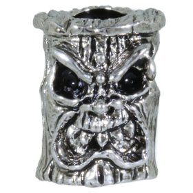 Ona Tiki Bead in Antique Rhodium Finish by Schmuckatelli Co.