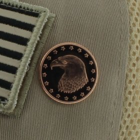 Bald Eagle .999 Pure Copper 1/4 Oz. Pin By Barter Wear