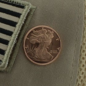 Walking Liberty .999 Pure Copper 1/4 Oz. Pin By Barter Wear