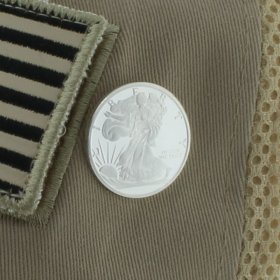 Walking Liberty .999 Pure Silver 1/4 Oz. Pin By Barter Wear