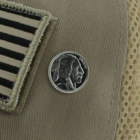 Buffalo Nickel Design .999 Pure Silver 1/10 Oz. Pin By Barter Wear