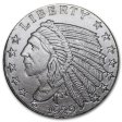 (image for) Incuse Indian .999 Pure Silver 1/10 Oz. Pin By Barter Wear