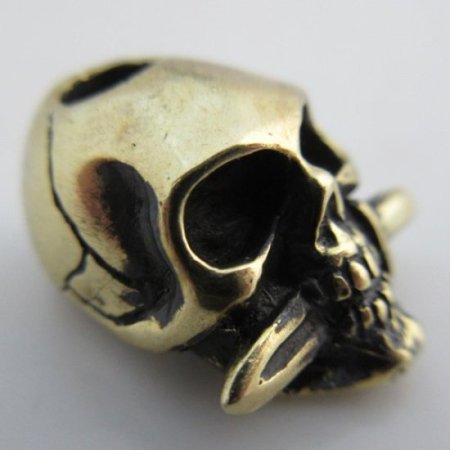 (image for) Knife Skull Totenkopf Death's Head in Brass By Sirin