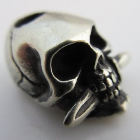(image for) Knife Skull Totenkopf Death's Head in German Silver By Sirin