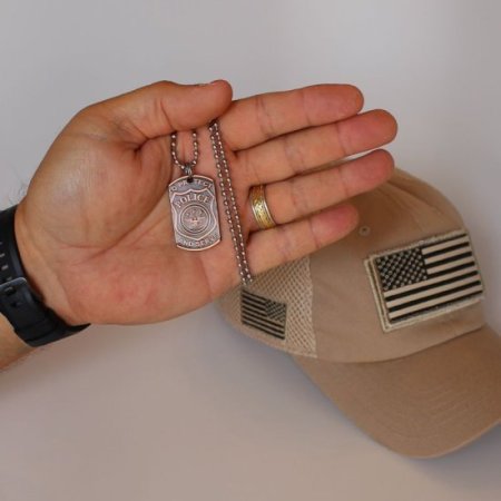 (image for) Police LEO Copper Dog Tag Necklace