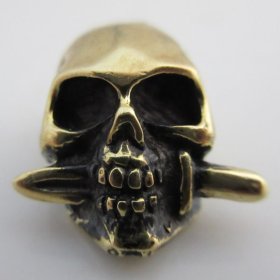 Knife Skull Totenkopf Death's Head in Brass By Sirin