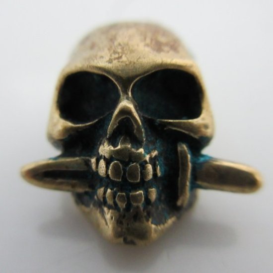 (image for) Knife Skull Totenkopf Death\'s Headin Bronze By Sirin