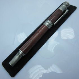 American Patriot Rollerball Pen in (Pink Rosewood) Antique Pewter