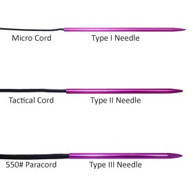 3 Different Size Pink Lacing Needles with Storage Capsule
