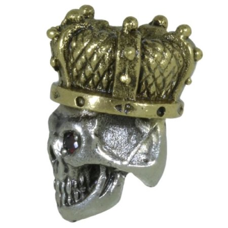 (image for) Queen of the Dead in Brass/White Brass w/Red Garnet Eye (Polished Crown) by Covenant Everyday Gear